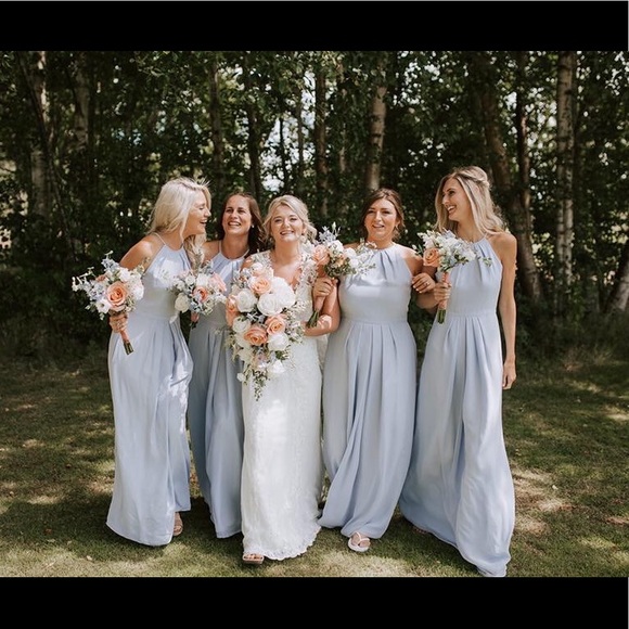 Isabelle halter chiffon w/keyhole back - Picture 3 of 6